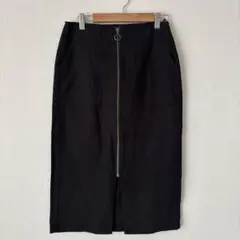 黒 ひざ丈スカート