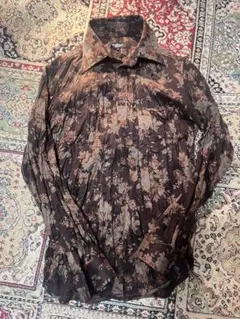 y2k TORNADO MART 花柄シャツ　シワ加工　トルネードマート