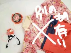 ベビー袴&つまみ細工ヘアバンドセット