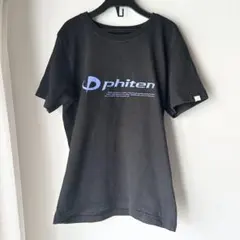 phiten ロゴプリント 半袖Tシャツ ブラックのサムネイル