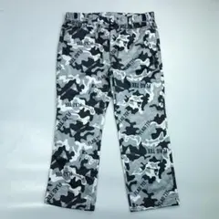 3059美品 フィラゴルフ 裏フリース 総柄 ロングパンツ メンズ LL