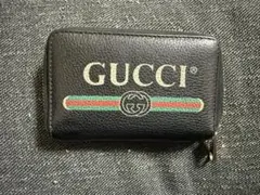 GUCCI Vintage Logo Print Coin Case