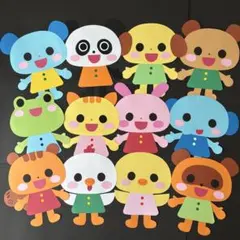 壁面飾り　かわいい動物12点のサムネイル