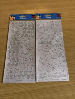Disney ミッキーマウス グリッターシール 2枚セット