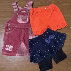 BRAN SHES オーバーオール & ショートパンツ & ネイビースカート