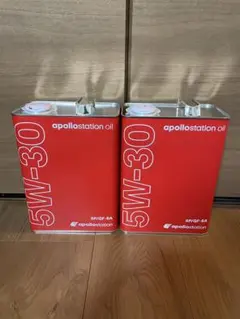 品薄 希少【2缶セット】アポロステーション エンジンオイル 0W20 4L缶