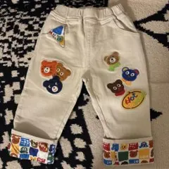 新品　クマ刺繍パンツ 90サイズ