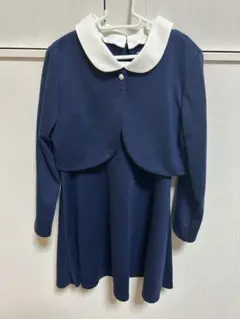 小学校受験用　紺ワンピース ボレロセット120