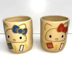 ハローキティ だるま湯飲み ペアセット