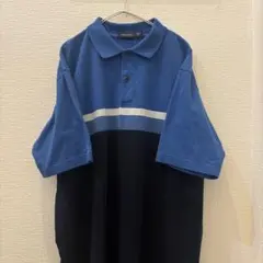 【NAUTICA】古着 半袖 ポロシャツ ワンポイント刺繍ロゴ 切替　XLのサムネイル