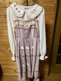 axes femme kawaii お菓子柄ジャンスカ、ブラウス(※難アリ※)