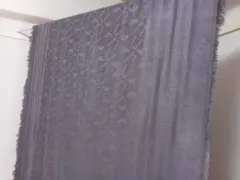 中古美品男女兼用ARMANIアルマーニ　ジーンズ大判灰色ストールマフラー送料無料