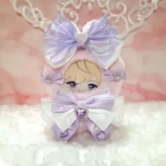 限定セール⭐にじぱぺっと ぬい服 きぐるみ 10cm うさぎ　ライトパープル