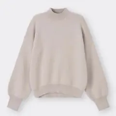 【お得♪】GU(ジーユー)　スウェットライクハイネックセーター