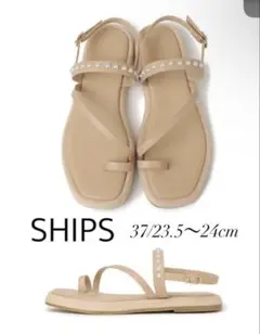 ✼美品✼ SHIPSシップス パール付き フラットサンダル 37 23.5cmのサムネイル