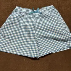 UNIQLO ユニクロ 青と白のチェック柄キュロットスカート　130