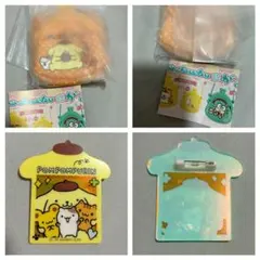 ポムポムプリン♡アクリルブローチ 3＆ミニミニがまぐちポシェットのセット