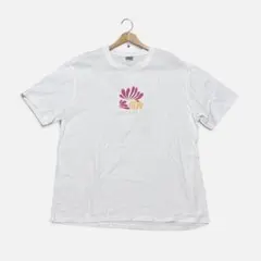 ZARA 白 プリントTシャツ バックプリント　大きいサイズ　ボタニカル