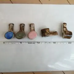 陶器製切り株箸置き5個セット