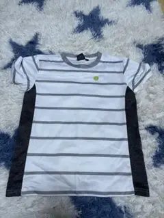ストライプ Tシャツ ホワイト/グレー　Kea