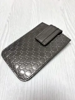 GUCCI グッチシマ GGエンボスレザー スマートフォンケース 薄型ポーチ
