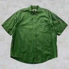 90s エディーバウアー コットンツイル ボタンダウン S/S シャツ 白タグ