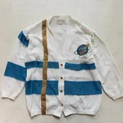 90s Castelbajac カーディガン 刺繍 ボーダー M（D998）のサムネイル