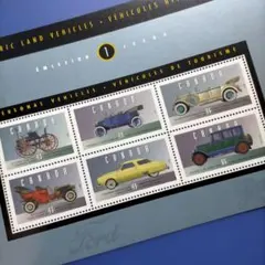 4422 外国切手 カナダ 1993年 歴史的陸上車両 シート