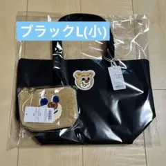 オールドテディ ワッペントートバッグ ブラック L 小 ワッペンポーチ