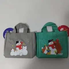 KALDI　25年 クリスマス限定　ミニト−トバック　2点セット