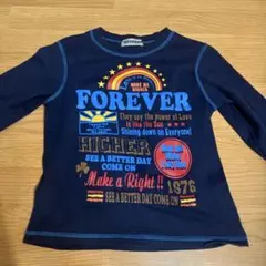 メッセージ入り長袖シャツ 130cm ネイビー