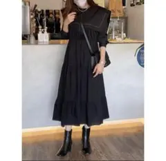 ZARA パネルワンピース　Sサイズ 黒