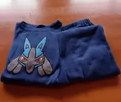 GU ルカリオ刺繍 フリースパジャマ 130