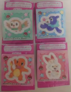 かわいい！ポケモンスナック いちご味 シール4点セット