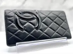 【美品】CHANEL シャネル カンボンライン マトラッセ 財布 レディース