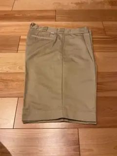 BEAMS ベージュ プリーツ ワイドショートパンツ