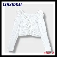 ココディール COCO DEAL フリルドレープトップス オフ 2 完売 - メルカリ