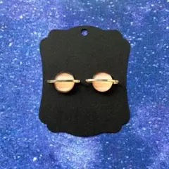 No.1255 ハンドメイド　土星の耳飾り