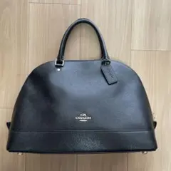 COACH ブラック レザーハンドバッグ
