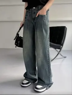 【値下げ】ワイドデニム ワイドパンツ ジーンズ