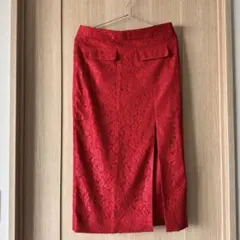 J.CREW レースタイトスカート レッド サイズ6のサムネイル
