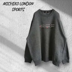 ミチコロンドン トレーナー ロゴ刺繍 裏起毛 スウェット カジュアル メンズ L