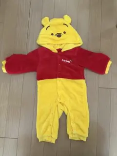 くまのプーさん フード付きロンパース 70cm