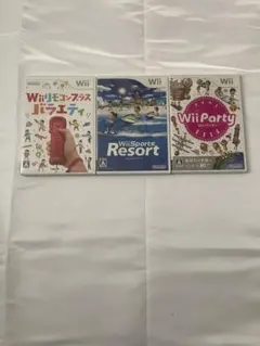 Wii本体　ゲーム3本セットとリモコン2本