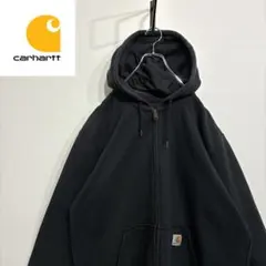 超人気❗️カーハート　ワンポイントロゴパーカー　L90s刺繍古着希少レア長袖ジップ