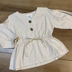 ベージュ スリーブ シャツ