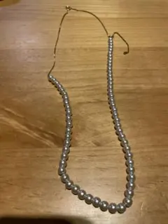 LEPSIM ホワイトパール ロングネックレス　ステンレス