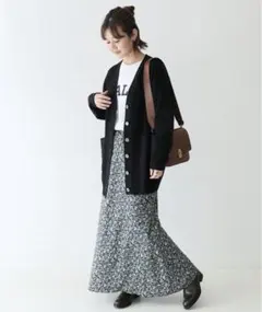 SLOBE IENA 花柄マーメイドスカート