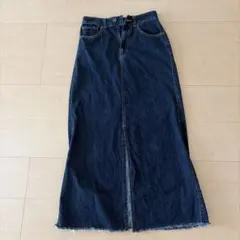 デニムロングスカート スリット入りGU