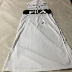 FILA フード付きワンピース ホワイト/ブラック